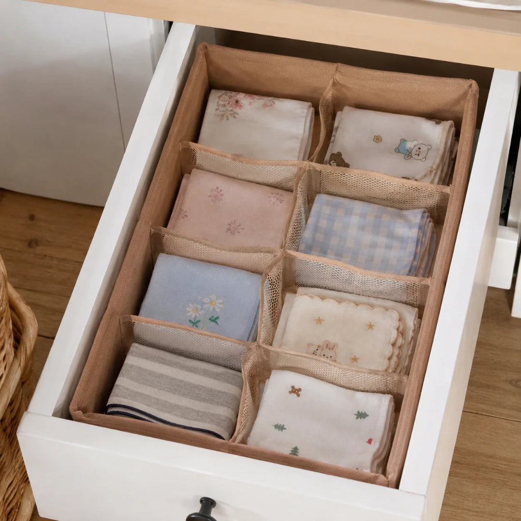 8-Grid Foldable Drawer & Accessories Organizer