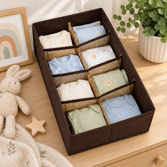 8-Grid Foldable Drawer & Accessories Organizer