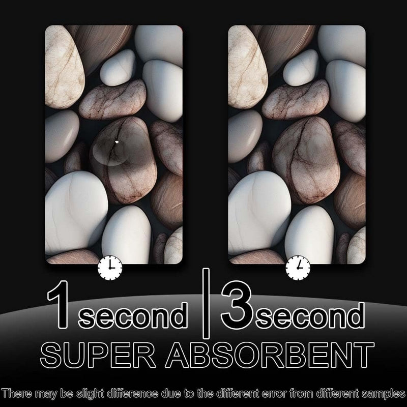 Super Absorbent Non-Slip Bathroom Floor Mat Pebbles Design