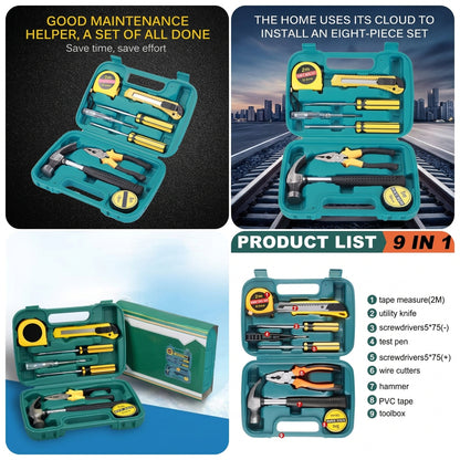 9-Piece Home Repair Tool Kit with Carry Case