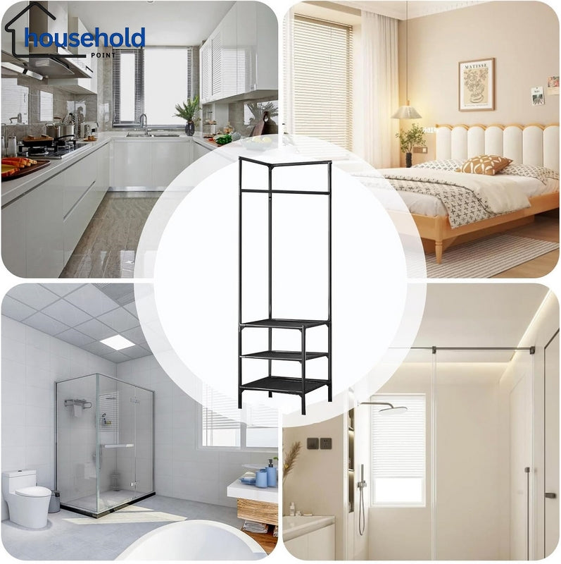 Attachable Corner Pole Rack