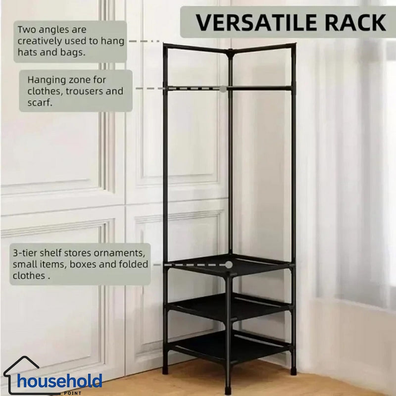 Attachable Corner Pole Rack