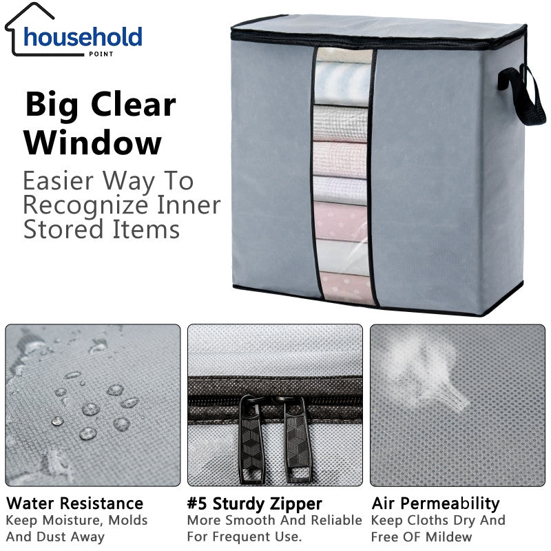 Heavy-duty Space Saving Grey Blanket Bags 120 GSM