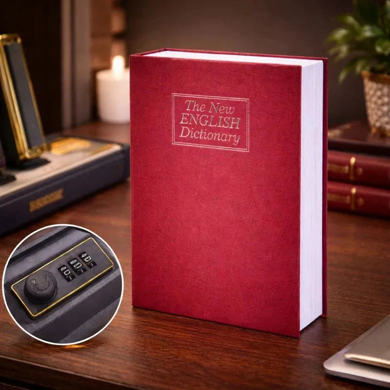 Dictionary Book Safe with Key Lock – Hidden Metal Lock Box
