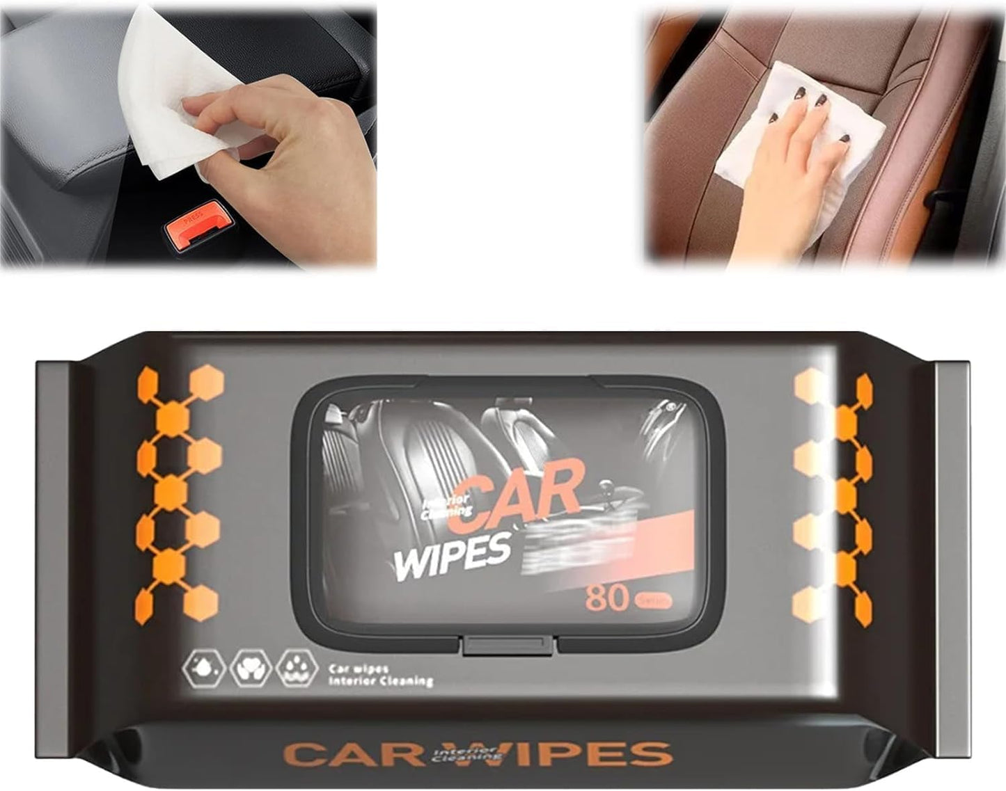 Car Cleaning Wipes (Pack Of 2)