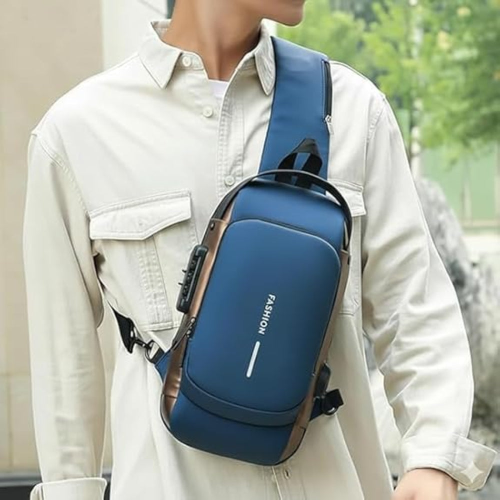 Crossbody Sling Bag with Combination Lock