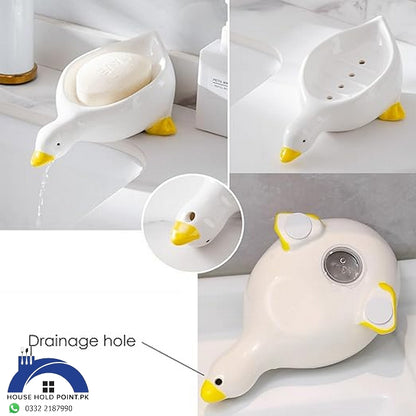 Cute Duck Drain Soap Dish (Pack Of 2)