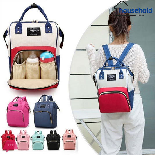 Expandable Mummy Diaper Backpack, Waterproof Baby Travel Bag