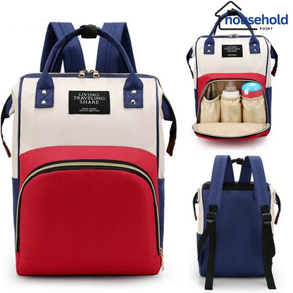 Expandable Mummy Diaper Backpack, Waterproof Baby Travel Bag