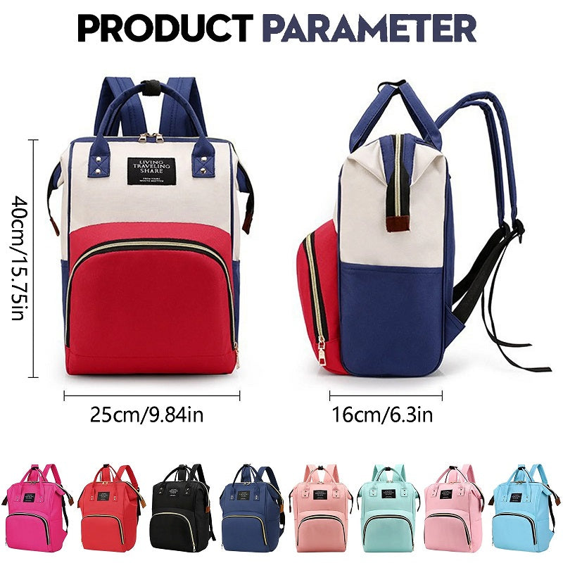 Expandable Mummy Diaper Backpack, Waterproof Baby Travel Bag