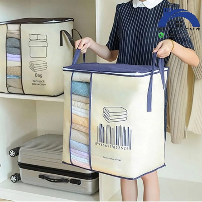 Extra-Large Multi-Use Storage Bag and Organizer for Clothes and Blankets