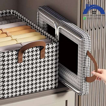 Folding Cloth Storage Organizer With Metal Frame