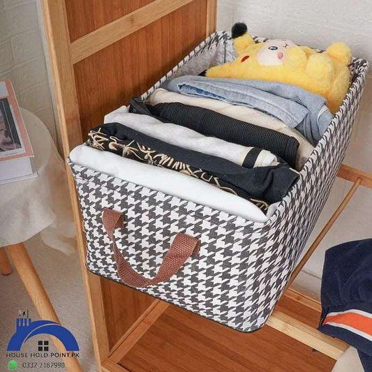 Folding Cloth Storage Organizer With Metal Frame