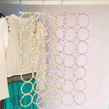 28 Rings Folding Scarf Hanger