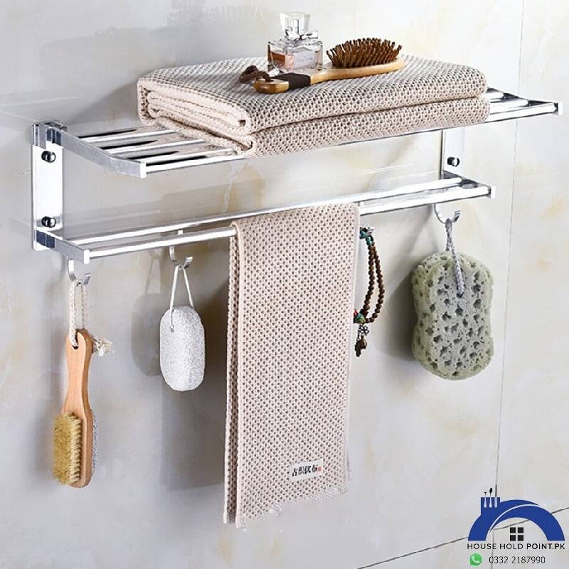 Aluminium Wall Towel Rack Default Title