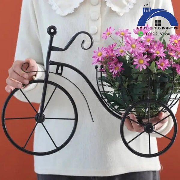 Iron Bicycle Shaped Flower Basket