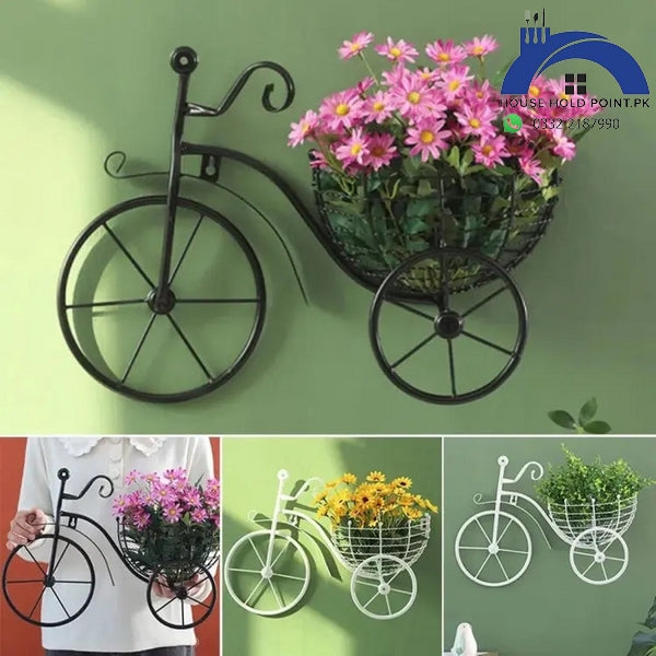 Iron Bicycle Shaped Flower Basket