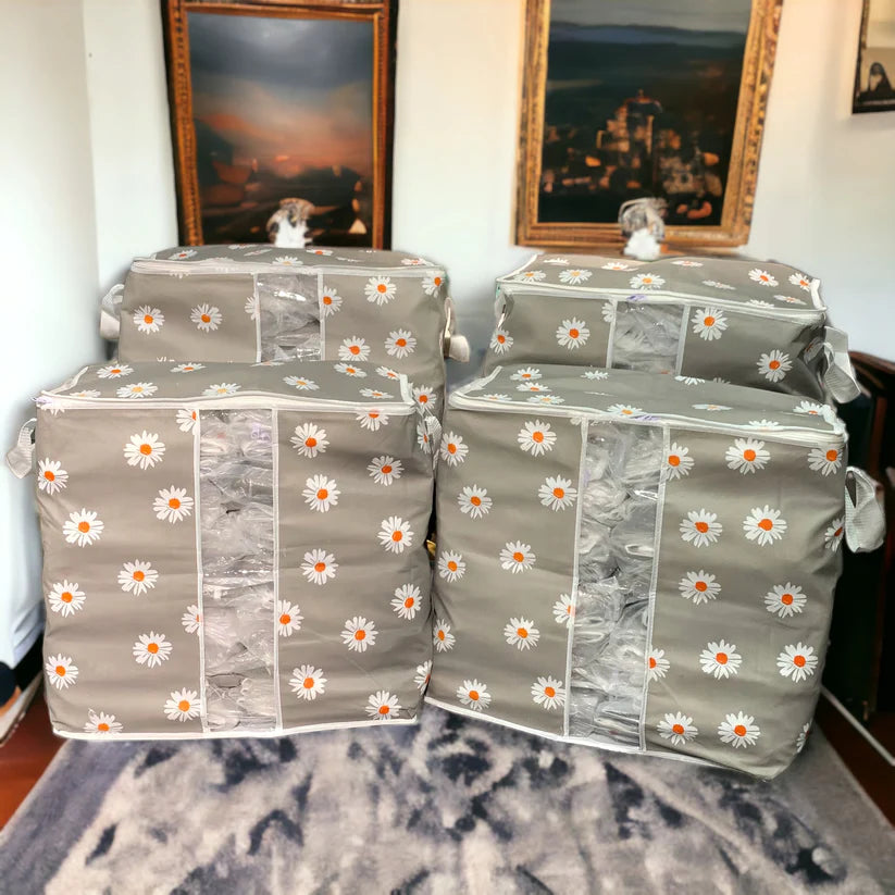 Jumbo Floral Non Woven Storage Bags 110 GSM