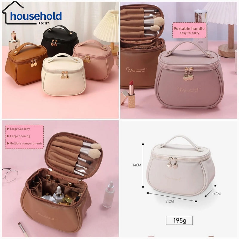 PU Leather Travel Cosmetic Pouch