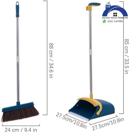 Long Handle Broom With Dustpan