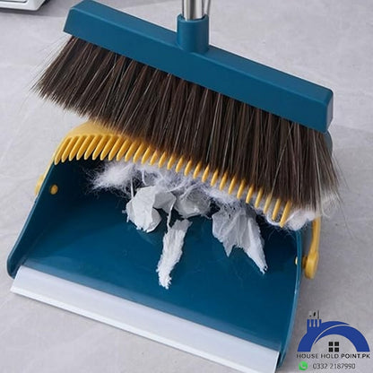 Long Handle Broom With Dustpan