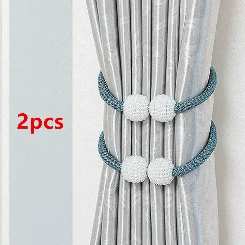 Luxury Pearl Magnetic Curtain Tie Back/Clips (Pair)
