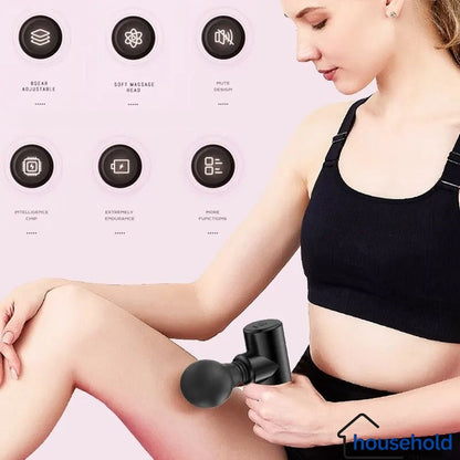 Mini Rechargeable 4 Modes Gun Body Massager