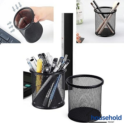 Multi Functional Metal Mesh Pen Holders (Pack Of 2)