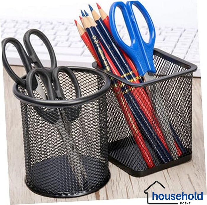 Multi Functional Metal Mesh Pen Holders (Pack Of 2)