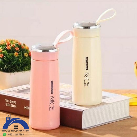 Nice Insulated Glass Water Bottle 400 Ml