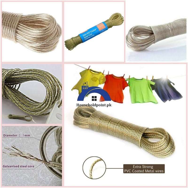 PVC Coated Clothes Rope 10M