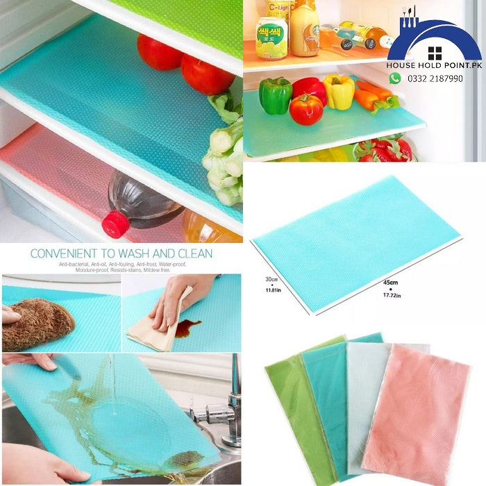 Pack Of 4 PVC Refrigerator Mat: