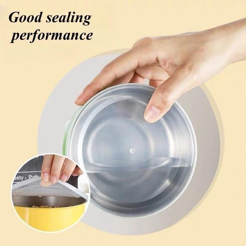 Pack Of 5 Silver Stainless Steel Food Storage Boxes