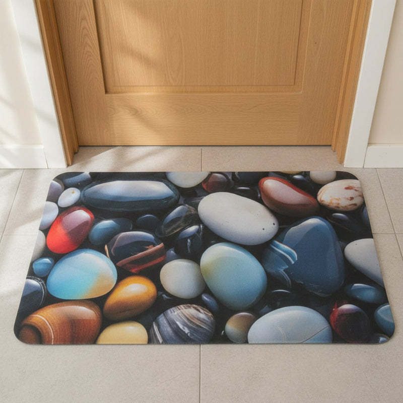 Quick-Dry Aqua Pebble Anti-Slip Bath & Floor Mat