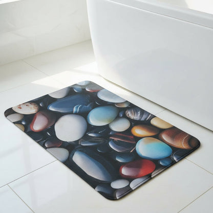 Quick-Dry Aqua Pebble Anti-Slip Bath & Floor Mat