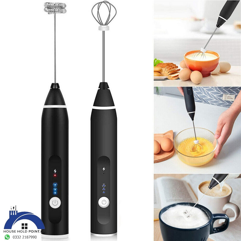 Rechargeable 2-in-1 Coffee Egg Beater and Frother