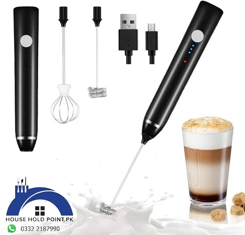 Rechargeable 2-in-1 Coffee Egg Beater and Frother