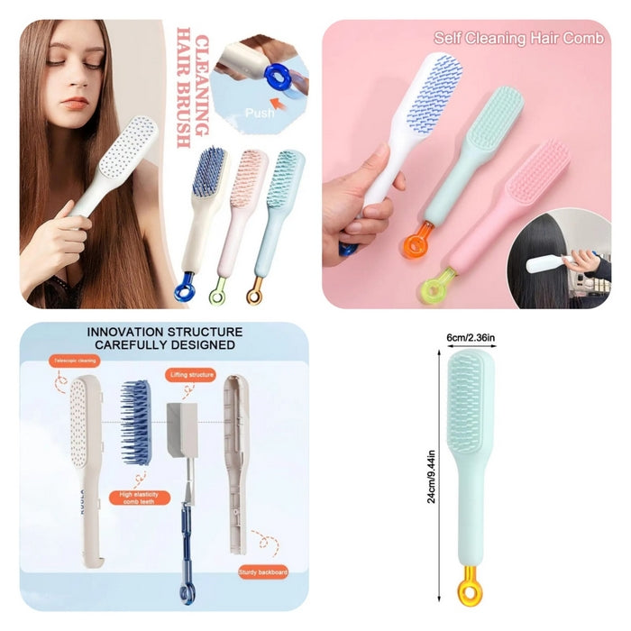 Self Cleaning Hair Comb Brush