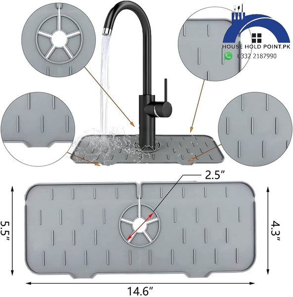 Silicone Faucet Anti Splash Mat Water Catcher
