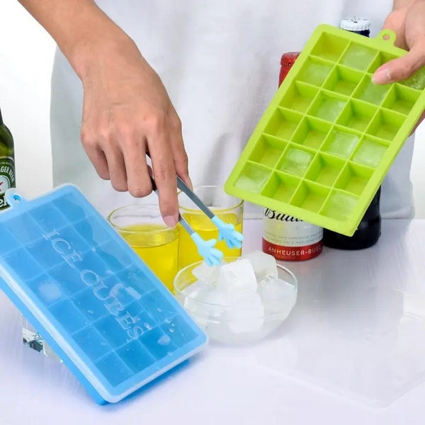 Silicone Ice Cube Tray With Lid