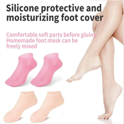 Silicone Moisturizing Gel Socks 2 Pairs