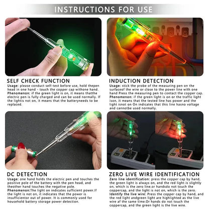 Dual Circuit Electric LED Induction Power Tester Pen (Pack Of 2)