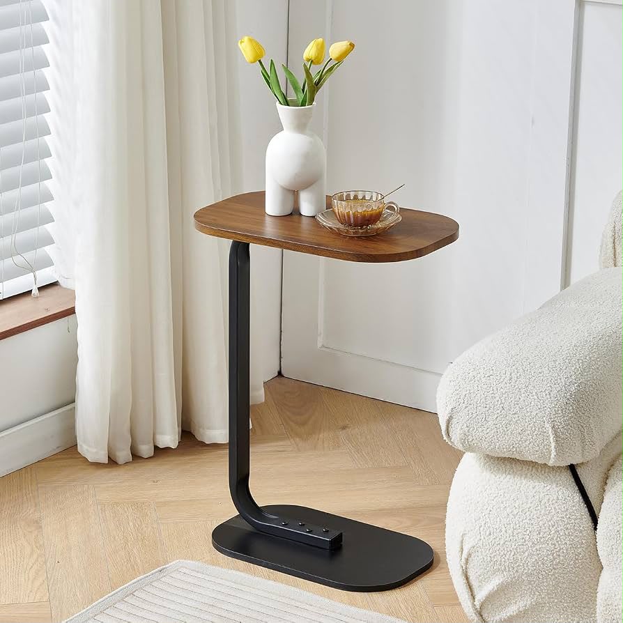 Smart Adjustable Wooden Sofa End Table