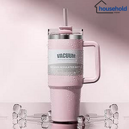 Stainless Steel Vacuum Tumbler Flip Straw 40oz