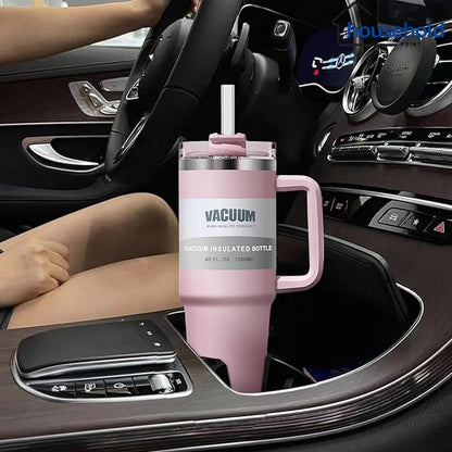 Stainless Steel Vacuum Tumbler Flip Straw 40oz