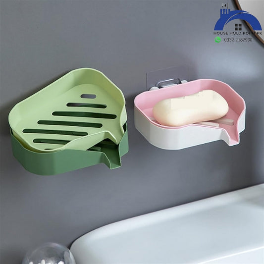 Stick On Double Layer Soap Holder