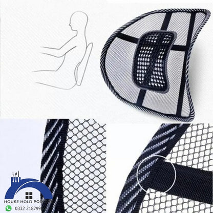 Universal Mesh Back Support Cushion for Cars and Chairs