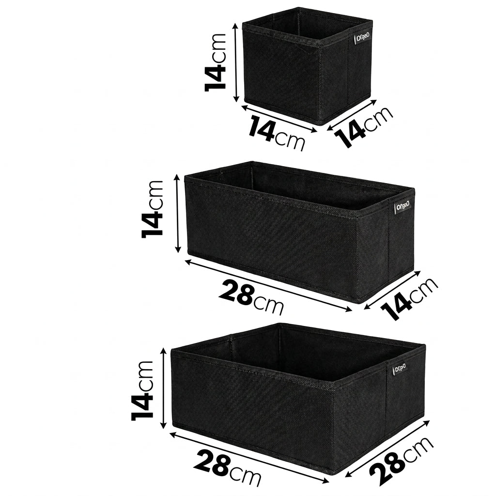 Foldable Wardrobe & Drawer Organizer – 3-Piece Set
