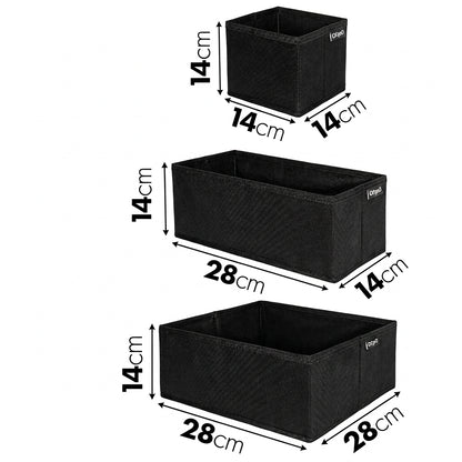 Foldable Wardrobe & Drawer Organizer – 3-Piece Set