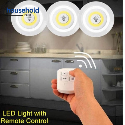 Wireless With Remote Led Lights (Pack Of 3)